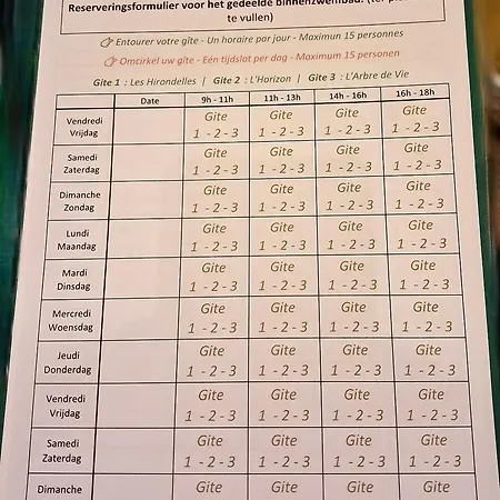 La Ferme D'auwez - Les Hirondelles - 15 Pers Avec Sauna Et Piscine Partages Дом отдыха Сине